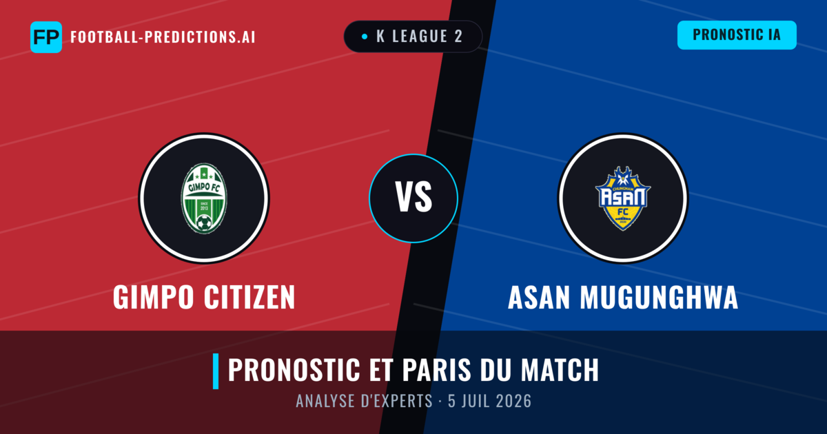 Gimpo Citizen vs Asan Mugunghwa — pronostic et avant-match