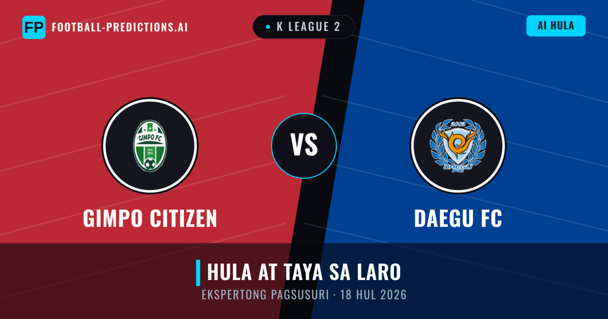 Gimpo Citizen vs Daegu FC — hula at preview ng laban