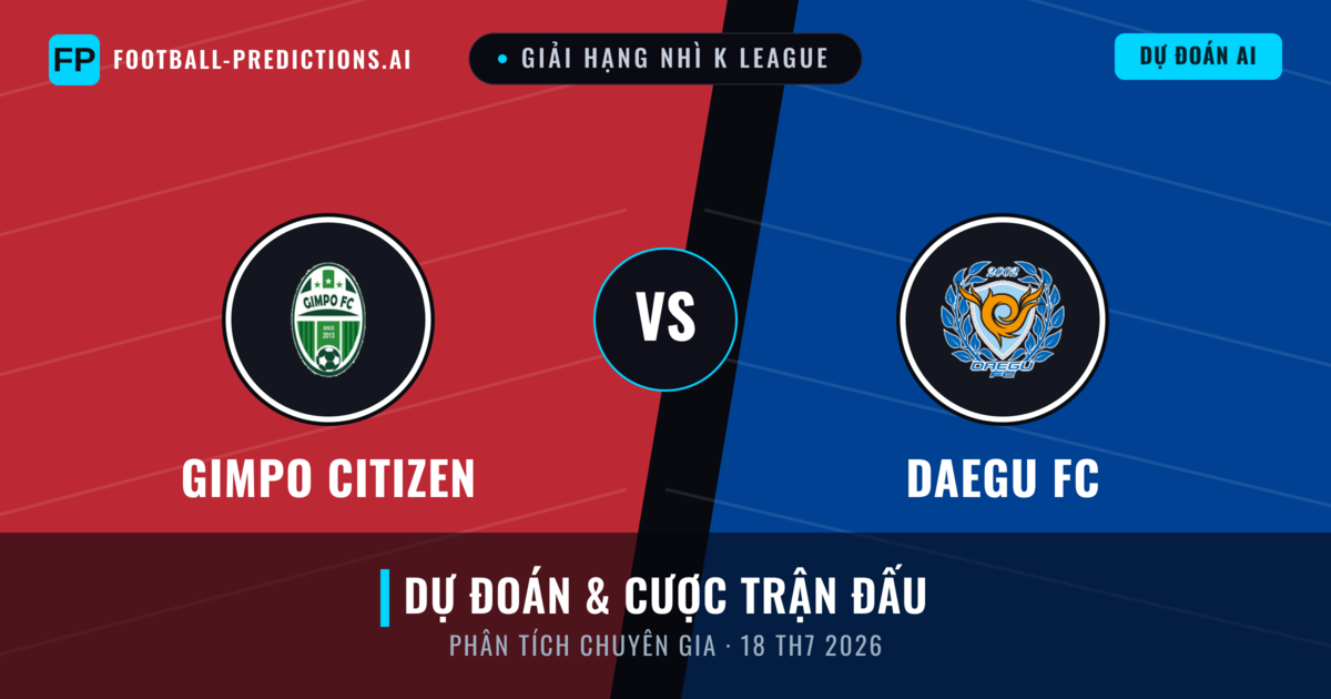 Gimpo Citizen vs Daegu FC — dự đoán và xem trước trận đấu