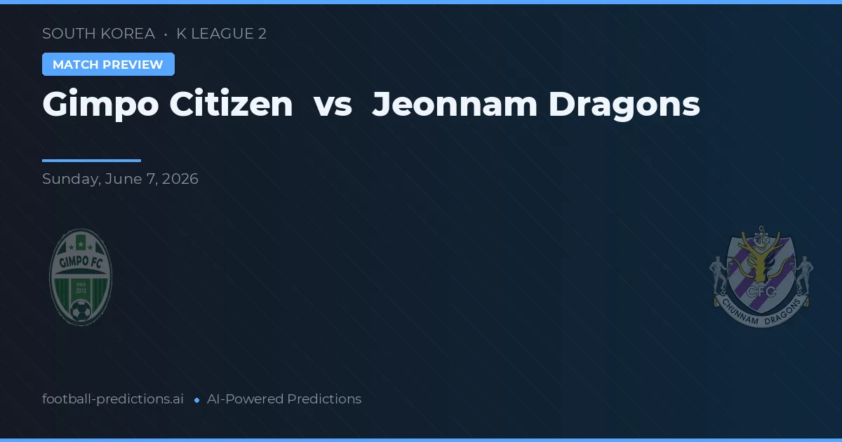 Gimpo Citizen vs Nakhon Ratchasima FC — prediksi dan pratinjau pertandingan