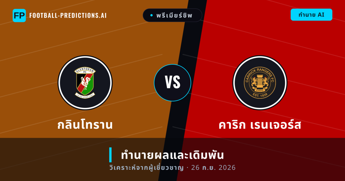 กลินโทราน พบ คาริก เรนเจอร์ส — ทำนายผลและพรีวิวการแข่งขัน