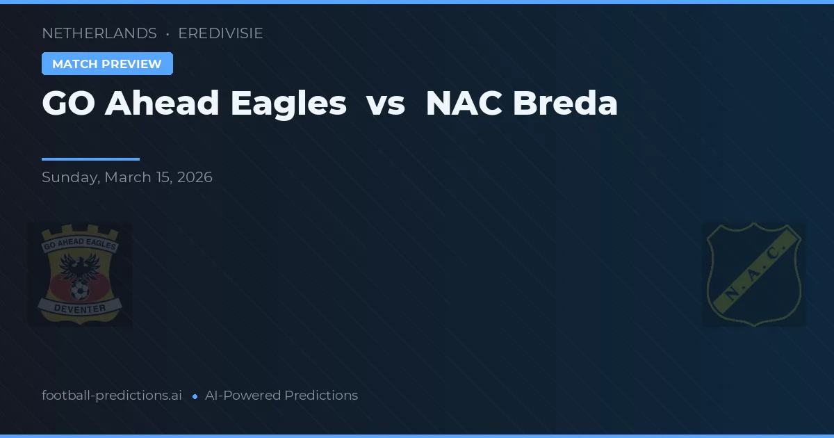 GO Ahead Eagles vs NAC Breda — pronostic et avant-match