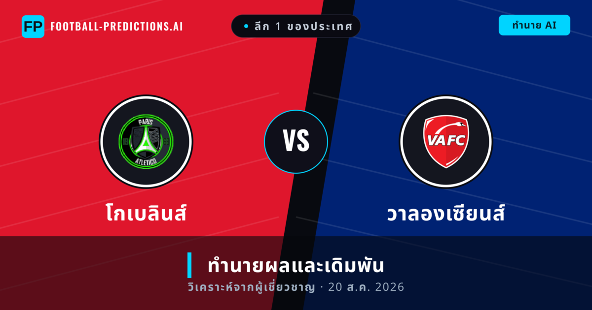 โกเบลินส์ พบ วาลองเซียนส์ — ทำนายผลและพรีวิวการแข่งขัน