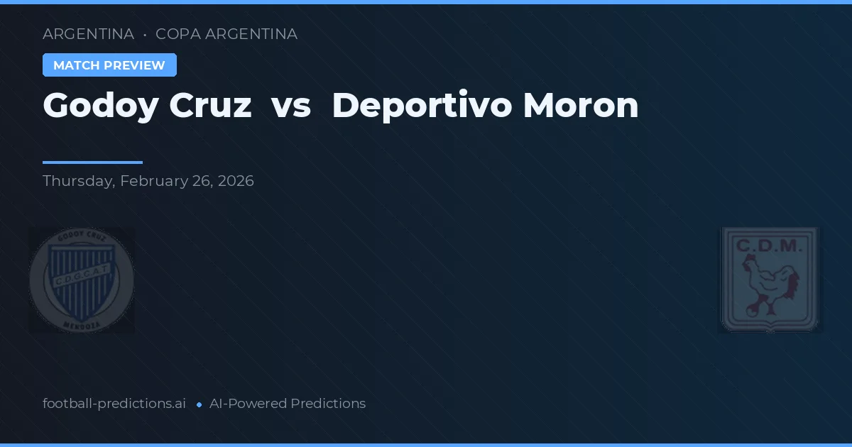 Godoy Cruz vs Deportivo Moron — match prediction & preview