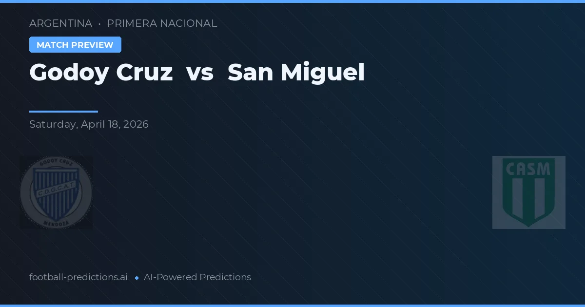 Godoy Cruz vs San Miguel — prediksi dan pratinjau pertandingan