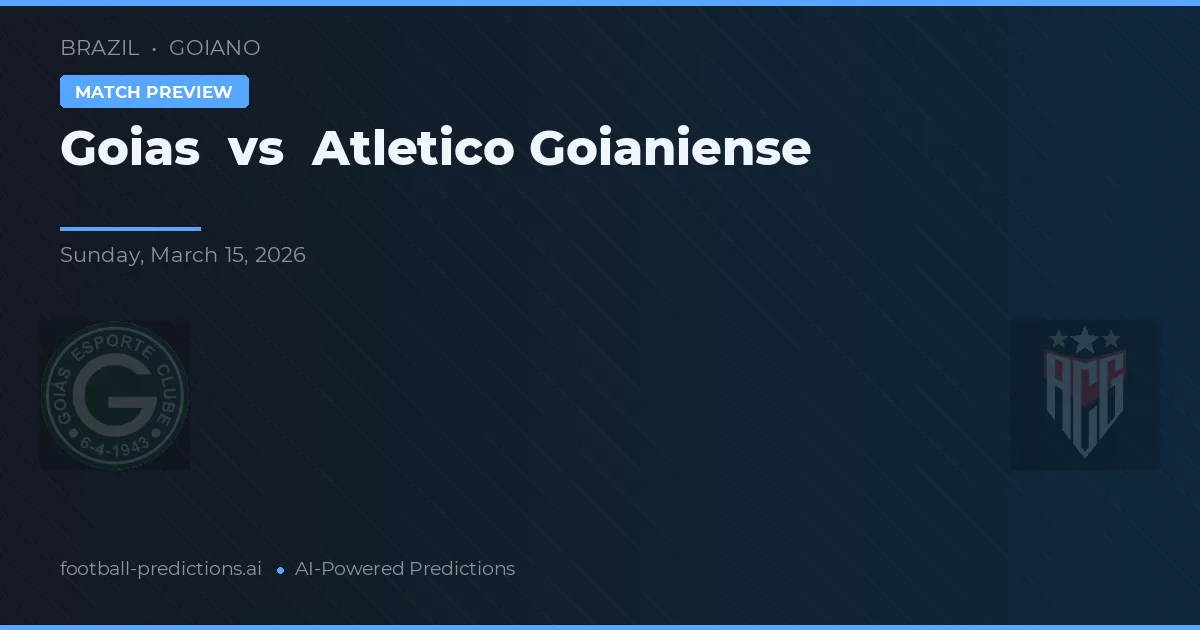 Goiás vs Atlético Goianiense — pronostico e anteprima del match