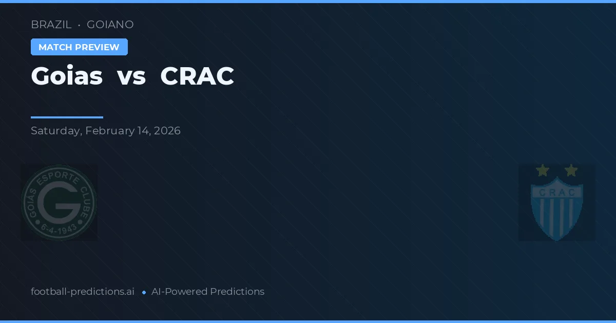 Goiás vs CRAC — Prognose und Spielvorschau