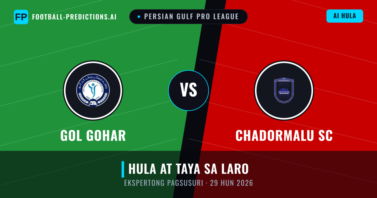 Gol Gohar vs Chadormalu SC — hula at preview ng laban