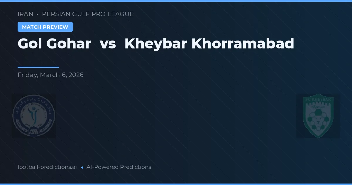 Gol Gohar vs Kheybar Khorramabad — pronostic et avant-match