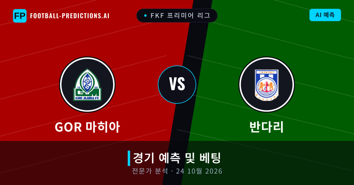 GOR 마히아 대 반다리 — 경기 예측 및 프리뷰