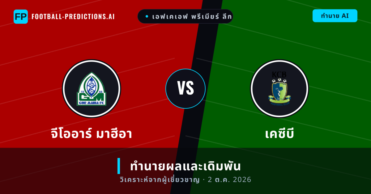 จีโออาร์ มาฮีอา พบ เคซีบี — ทำนายผลและพรีวิวการแข่งขัน