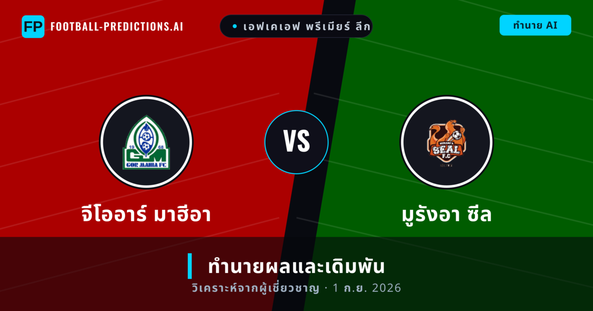 จีโออาร์ มาฮีอา พบ มูรังอา ซีล — ทำนายผลและพรีวิวการแข่งขัน