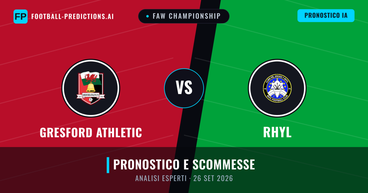 Gresford Athletic vs Rhyl — pronostico e anteprima del match