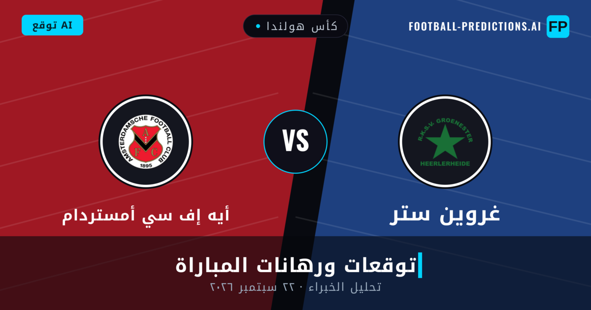غروين ستر ضد أيه إف سي أمستردام — توقعات ومعاينة المباراة