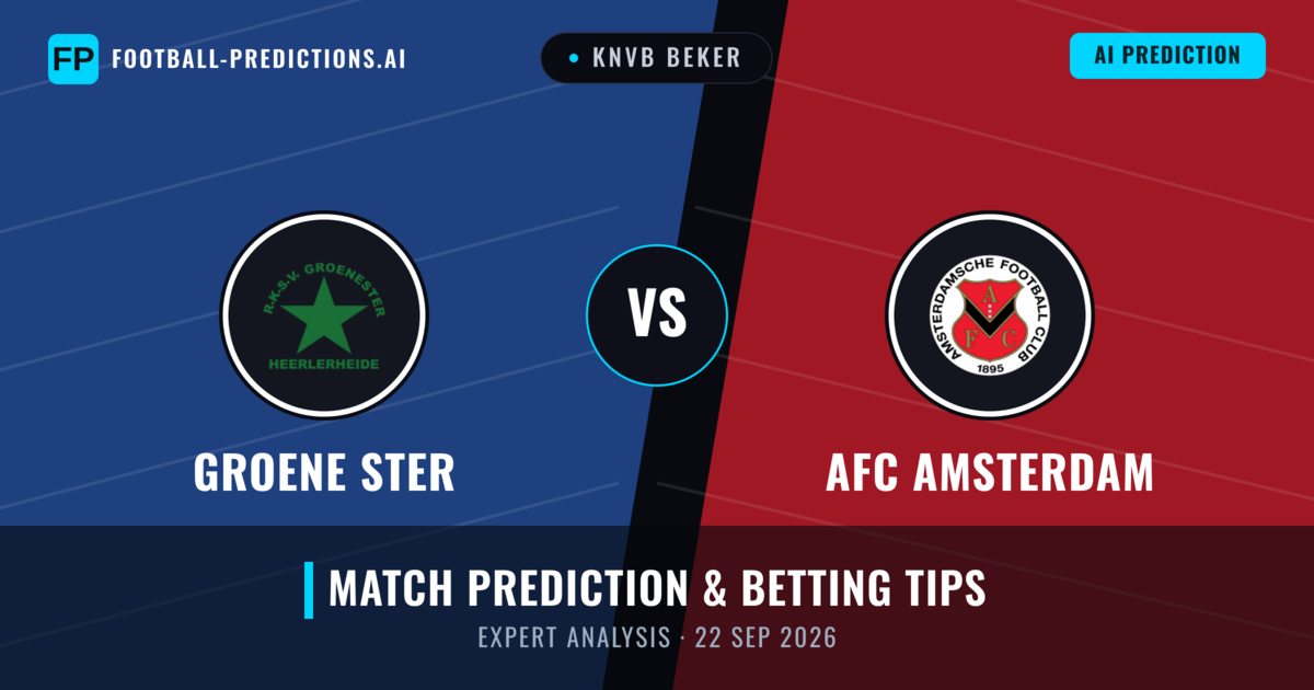 Groene Ster vs AFC Amsterdam — match prediction & preview