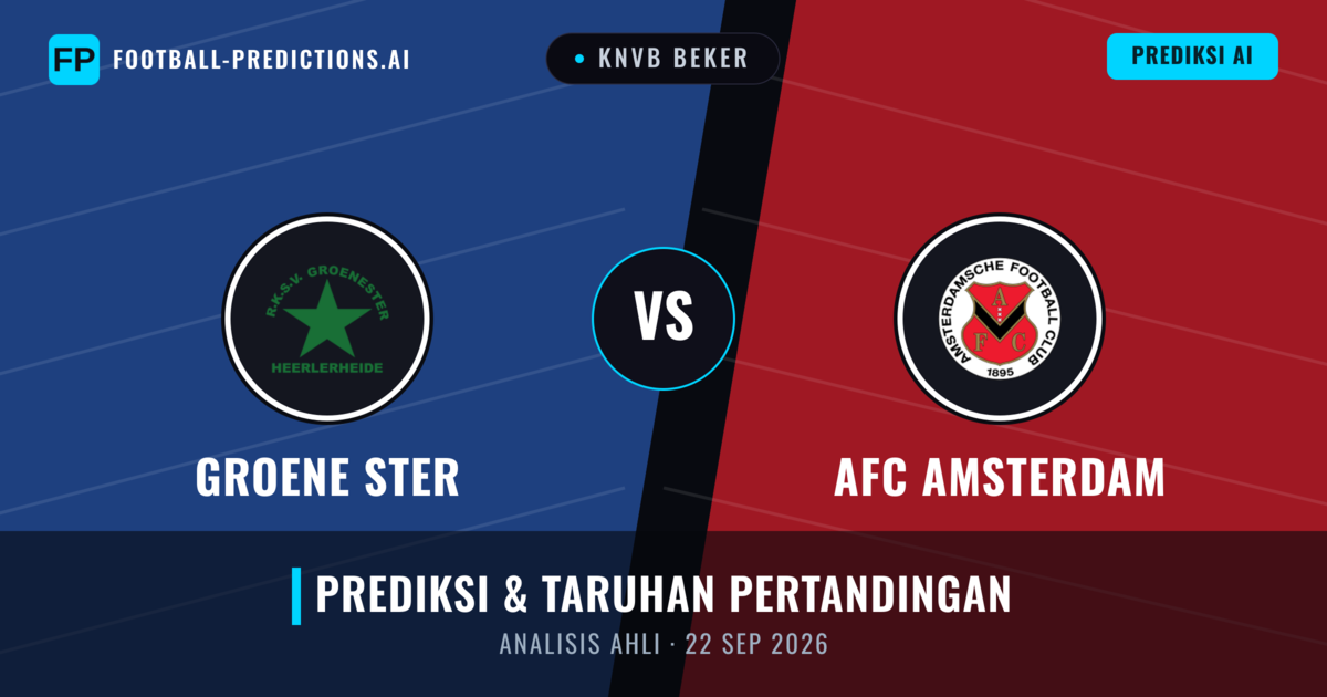 Groene Ster vs AFC Amsterdam — prediksi dan pratinjau pertandingan