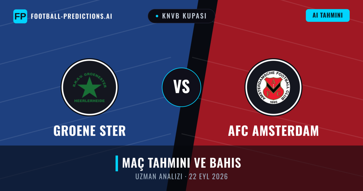 Groene Ster - AFC Amsterdam — maç tahmini ve önizleme