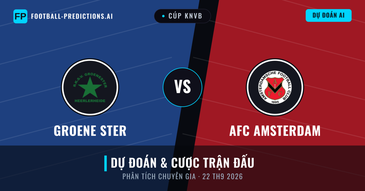Groene Ster vs AFC Amsterdam — dự đoán và xem trước trận đấu