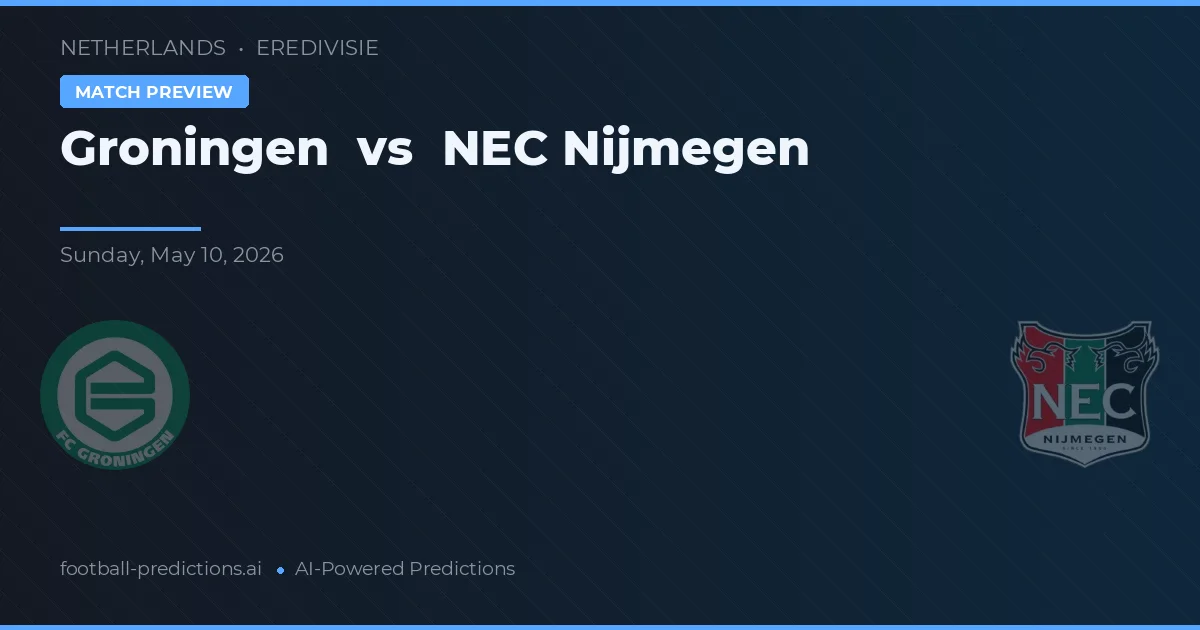 Groningen - NEC Nijmegen — maç tahmini ve önizleme