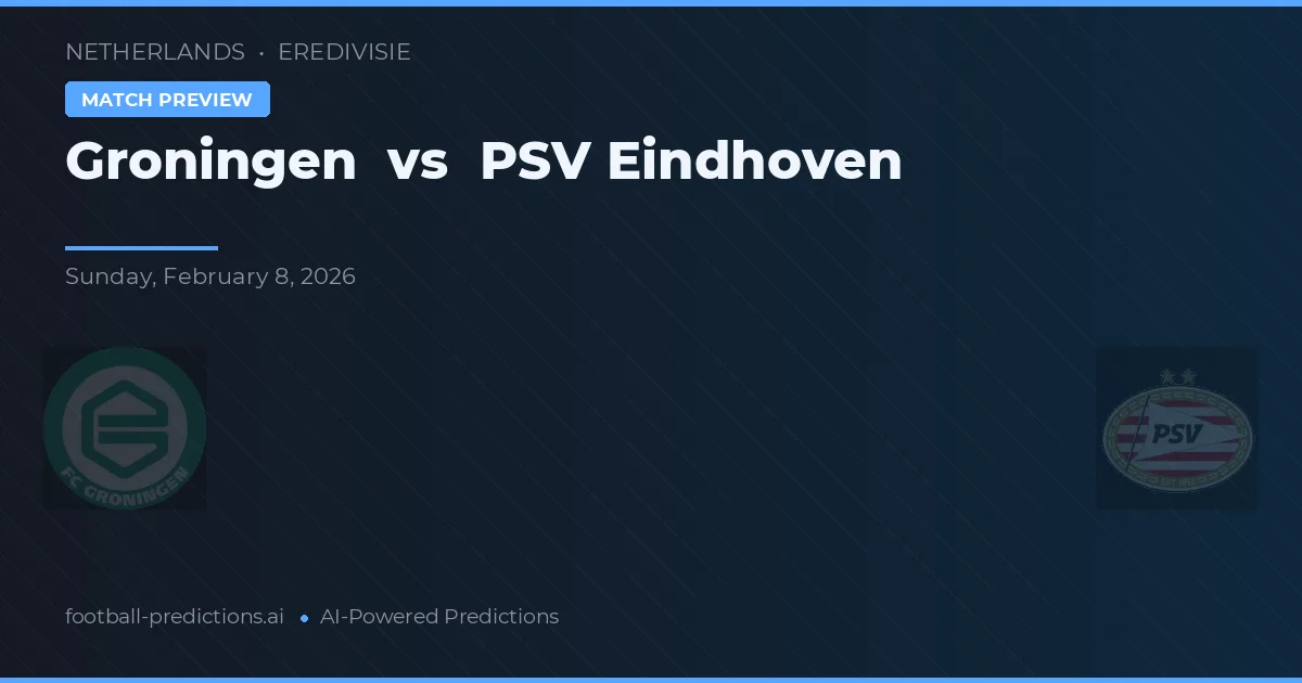 Groningen vs PSV Eindhoven — match prediction & preview