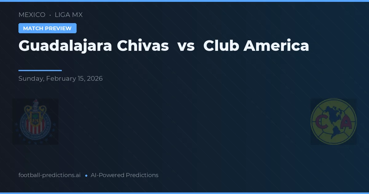 Chivas Guadalajara vs Club América — Prognose und Spielvorschau