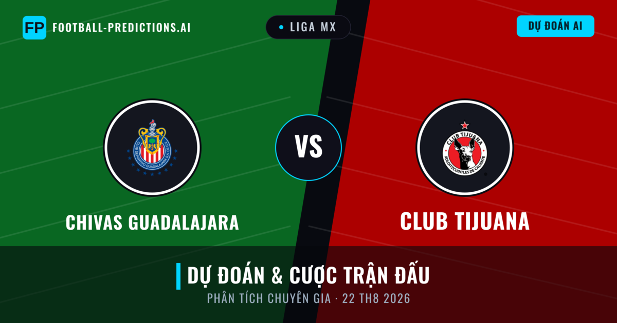 Chivas Guadalajara vs Club Tijuana — dự đoán và xem trước trận đấu
