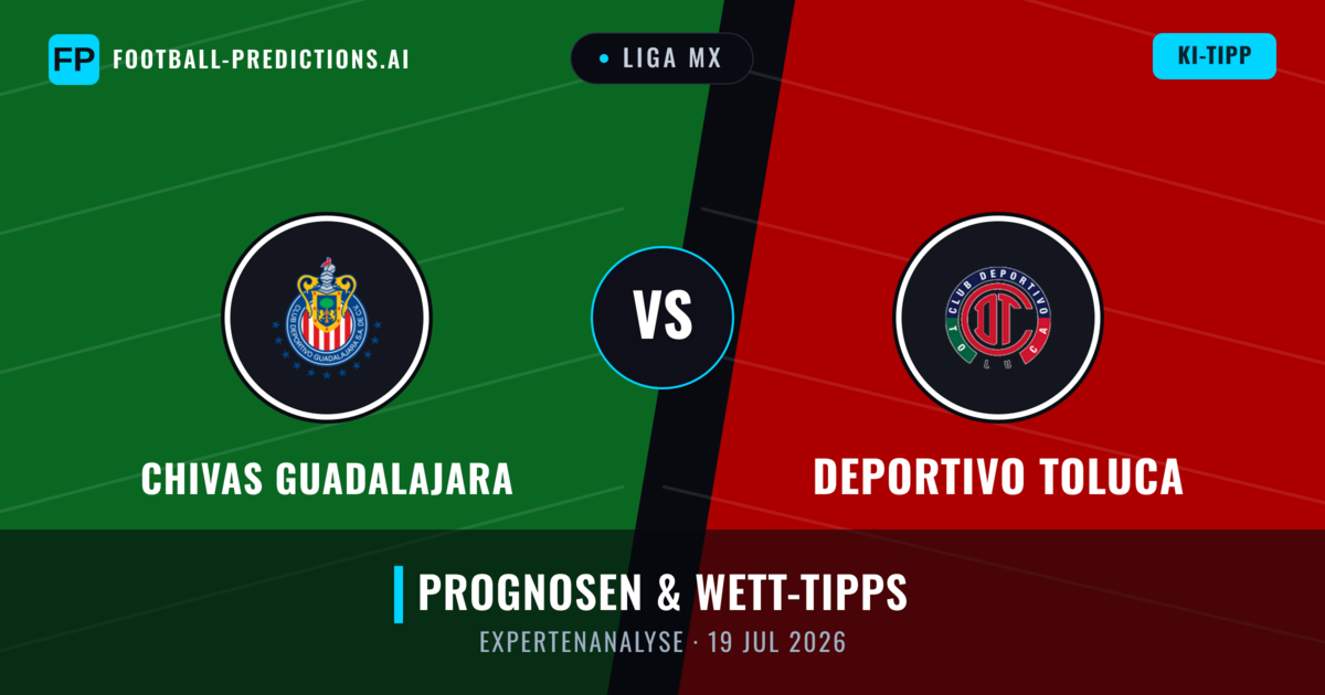 Chivas Guadalajara vs Deportivo Toluca — Prognose und Spielvorschau