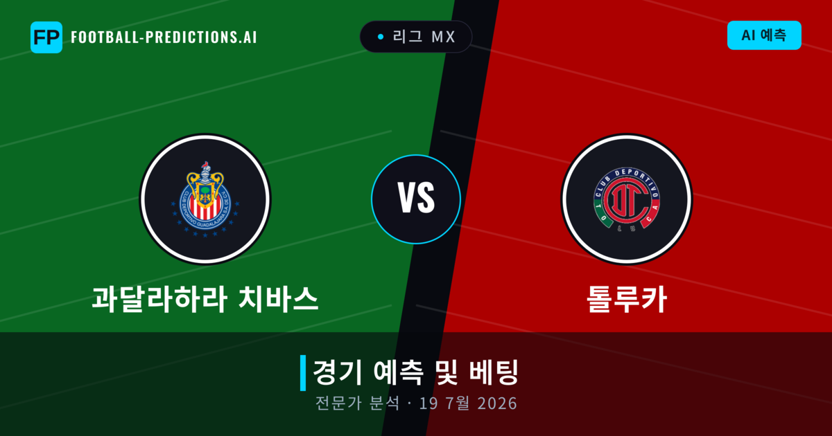 과달라하라 치바스 대 톨루카 — 경기 예측 및 프리뷰