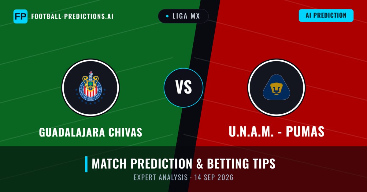 Guadalajara Chivas vs U.N.A.M. - Pumas — match prediction & preview