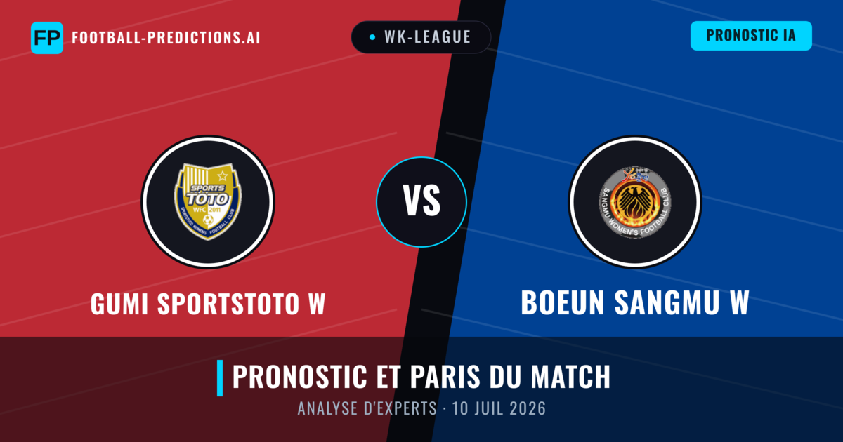 Gumi Sportstoto W vs Boeun Sangmu W — pronostic et avant-match