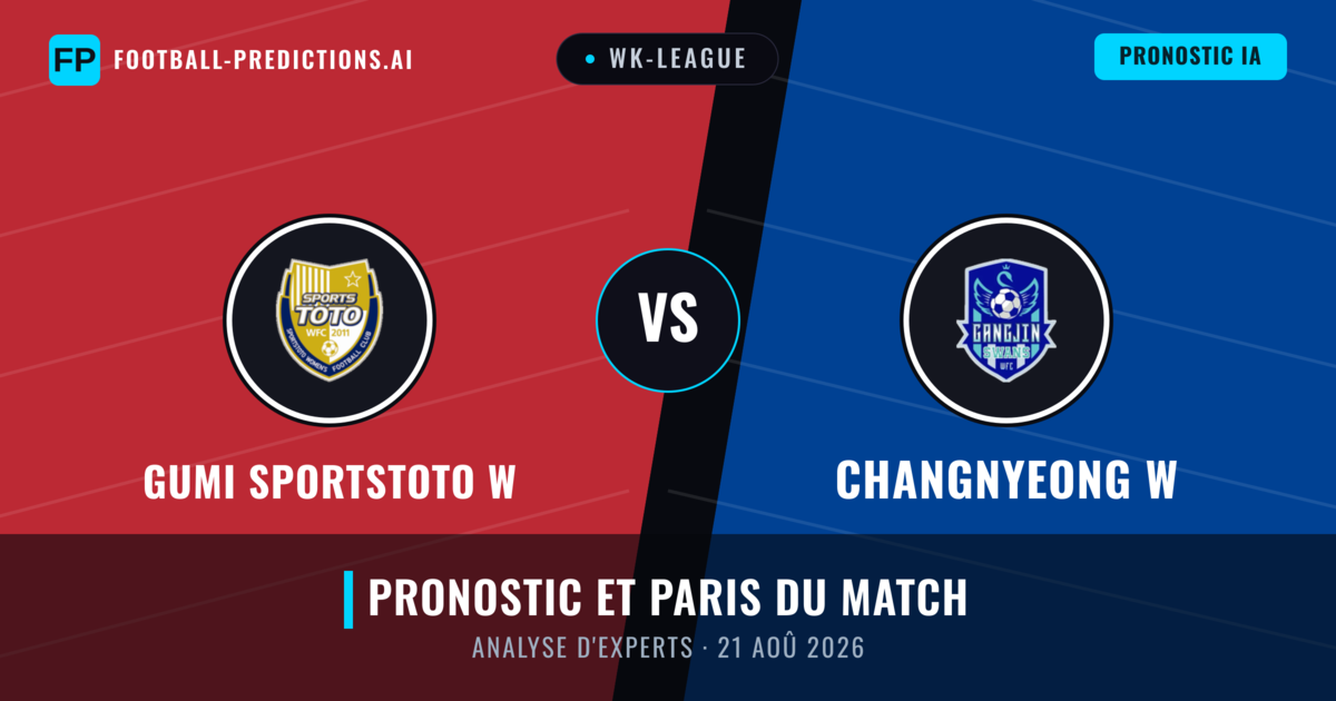 Gumi Sportstoto W vs Changnyeong W — pronostic et avant-match