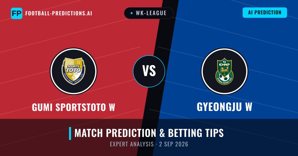 Gumi Sportstoto W vs Gyeongju W — match prediction & preview