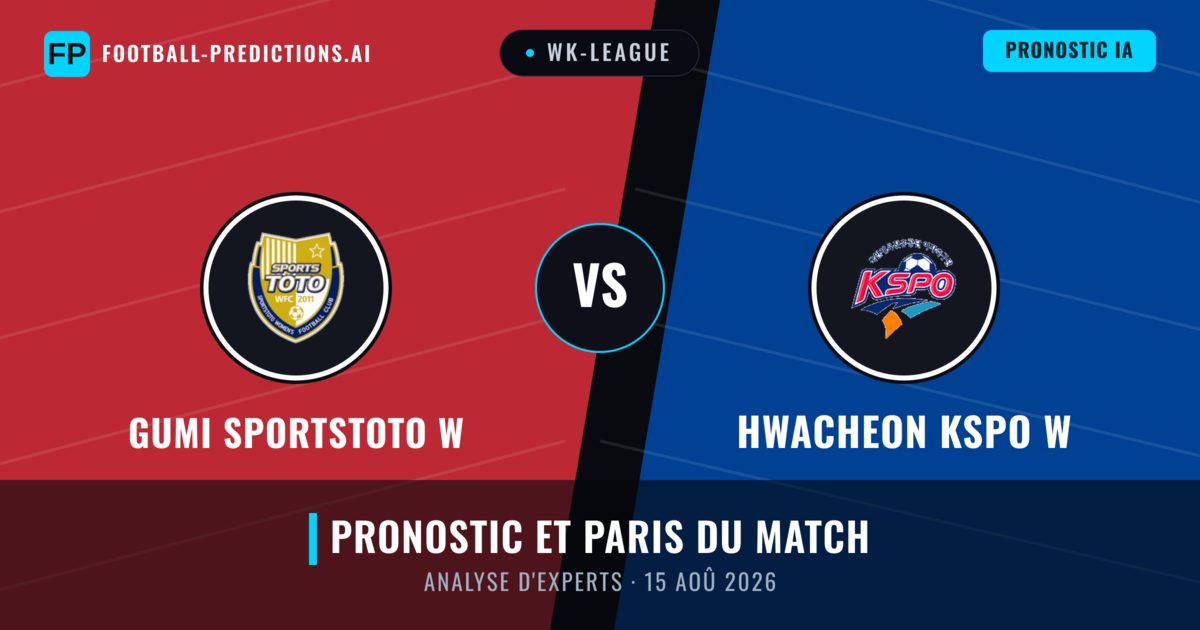 Gumi Sportstoto W vs Hwacheon KSPO W — pronostic et avant-match