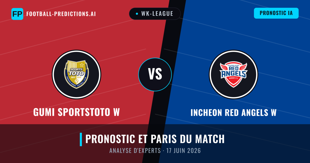 Gumi Sportstoto W vs Incheon Red Angels W — pronostic et avant-match