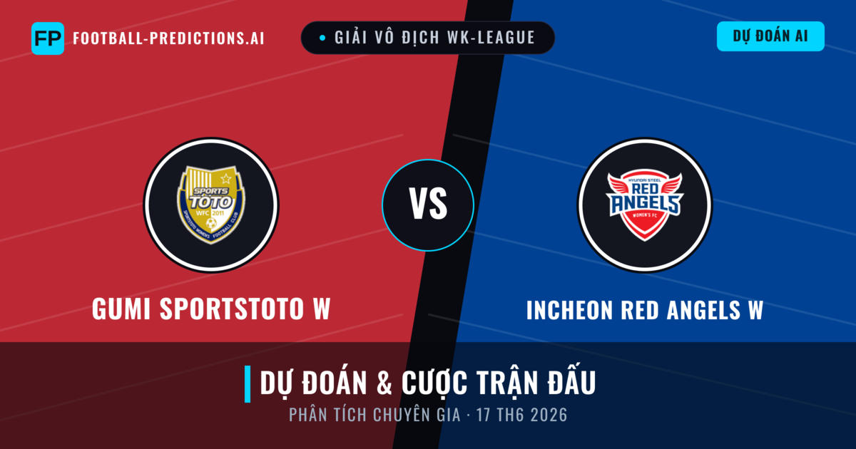 Gumi Sportstoto W vs Incheon Red Angels W — dự đoán và xem trước trận đấu
