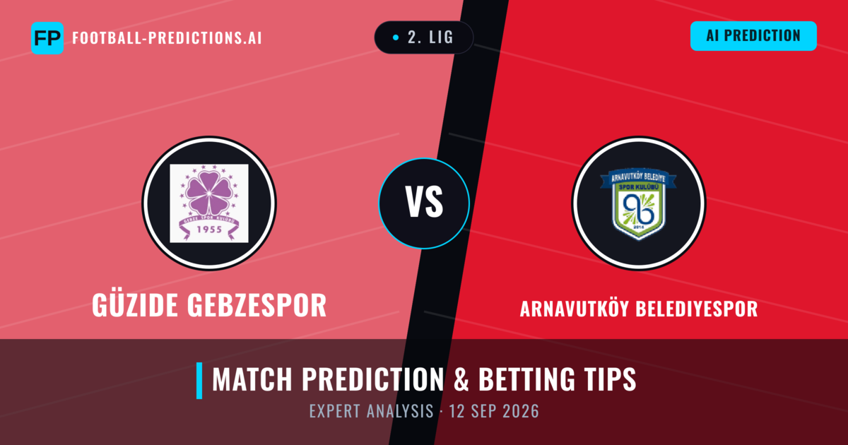 Güzide Gebzespor vs Arnavutköy Belediyespor — match prediction & preview