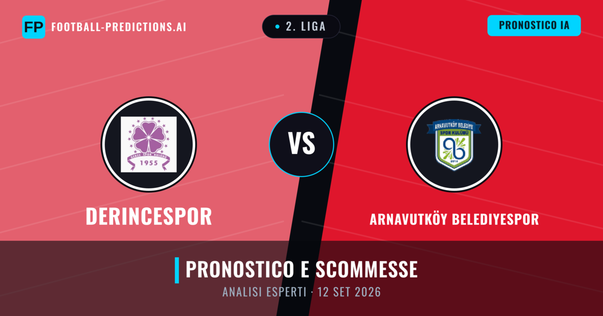 Derincespor vs Arnavutköy Belediyespor — pronostico e anteprima del match