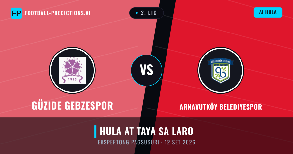 Güzide Gebzespor vs Arnavutköy Belediyespor — hula at preview ng laban