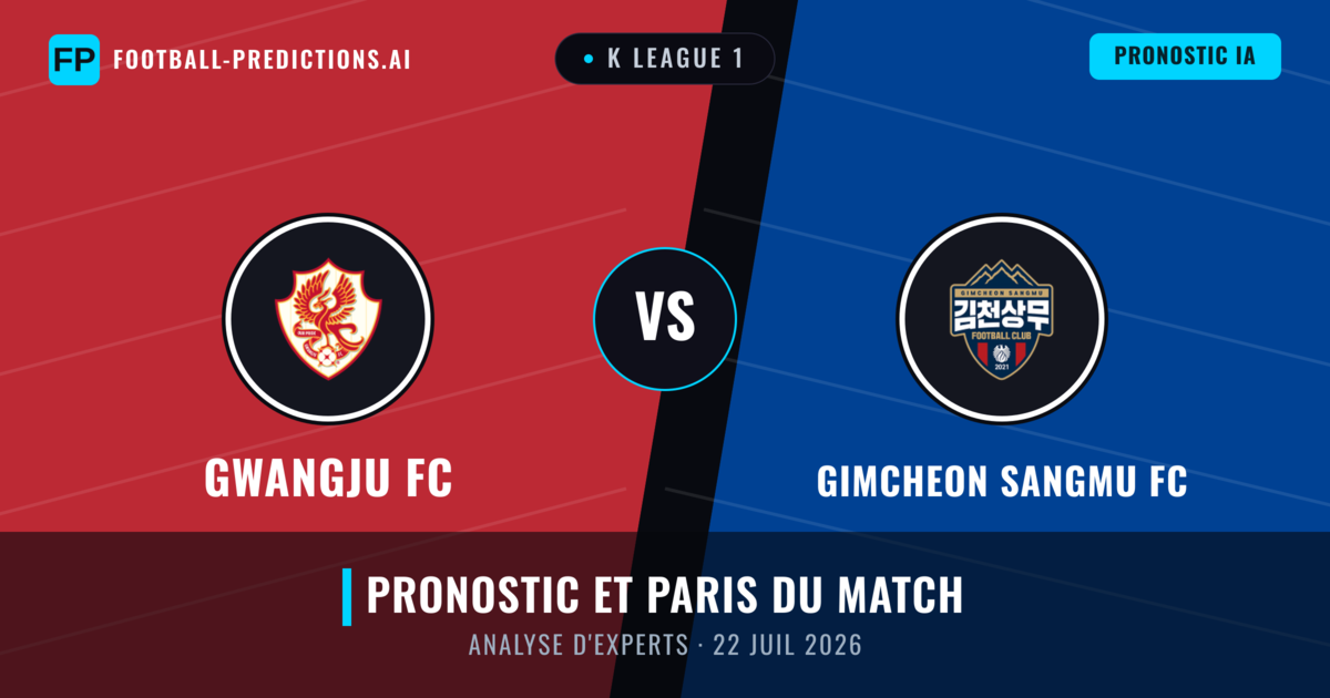 Gwangju FC vs Gimcheon Sangmu FC — pronostic et avant-match