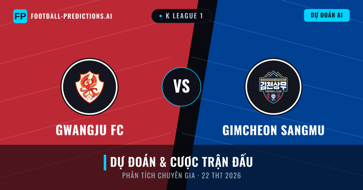 Gwangju FC vs Gimcheon Sangmu — dự đoán và xem trước trận đấu