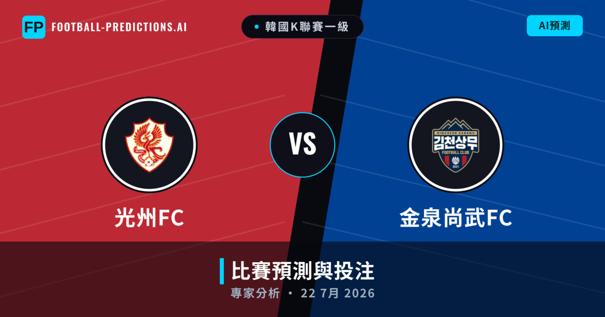 光州FC vs 金泉尚武FC — 比赛预测和前瞻