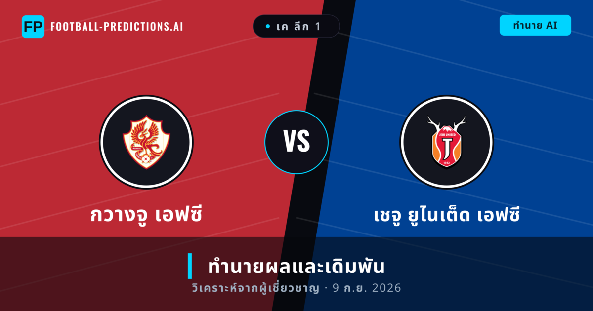 กวางจู เอฟซี พบ เชจู ยูไนเต็ด เอฟซี — ทำนายผลและพรีวิวการแข่งขัน