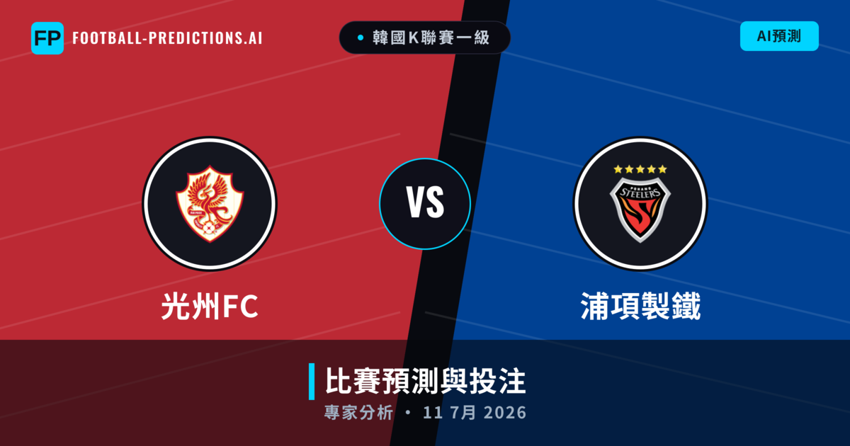 光州FC vs 浦項製鐵 — 比赛预测和前瞻