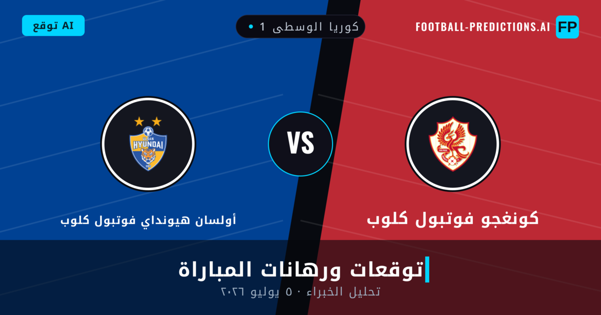 كونغجو فوتبول كلوب ضد أولسان هيونداي فوتبول كلوب — توقعات ومعاينة المباراة
