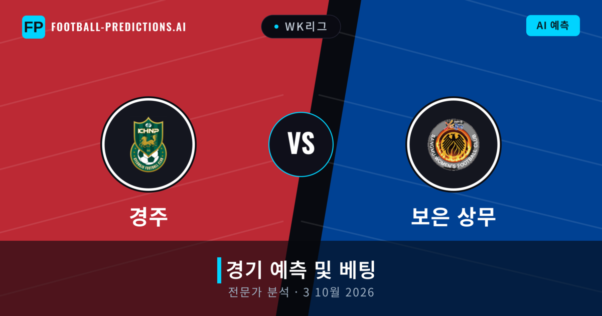 경주 대 보은 상무 — 경기 예측 및 프리뷰