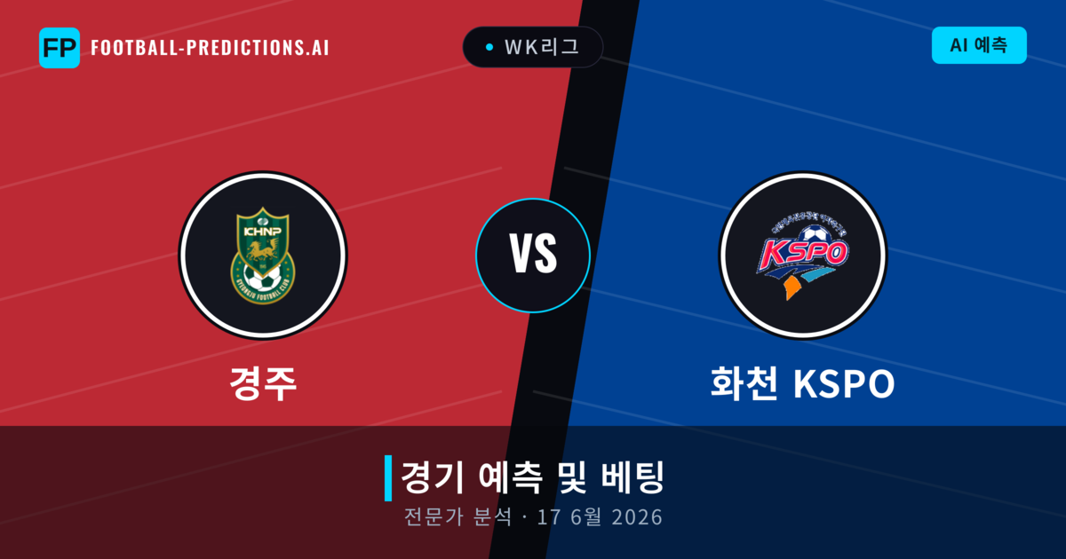 경주 대 화천 KSPO — 경기 예측 및 프리뷰