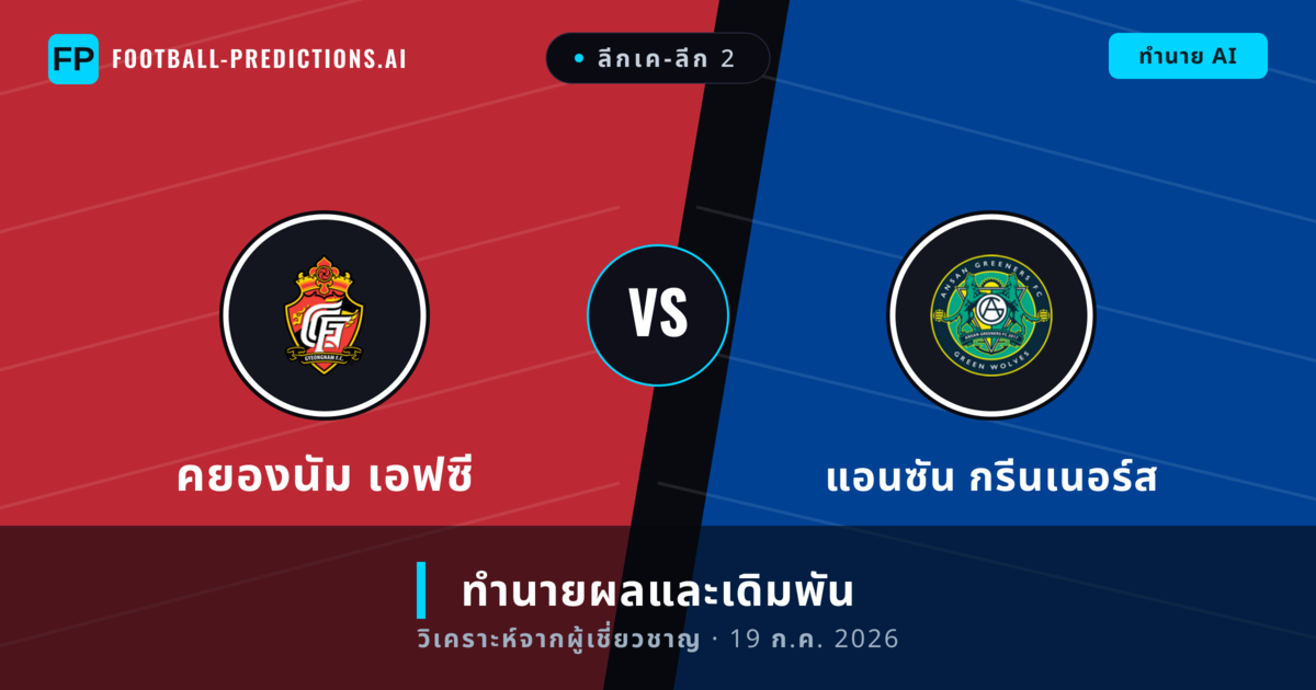 คยองนัม เอฟซี พบ แอนซัน กรีนเนอร์ส — ทำนายผลและพรีวิวการแข่งขัน