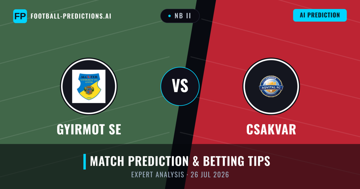 Gyirmot SE vs Csakvar — match prediction & preview