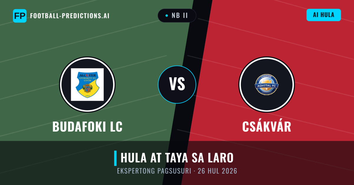 Budafoki LC vs Csákvár — hula at preview ng laban