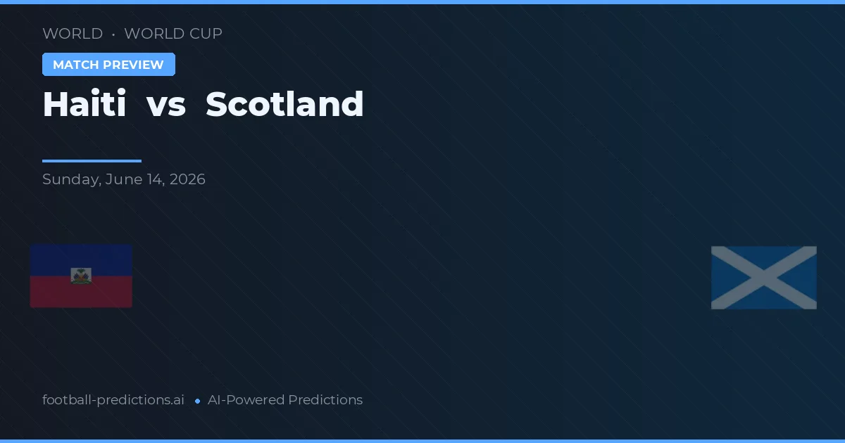 Haiti vs Skotlandia — prediksi dan pratinjau pertandingan